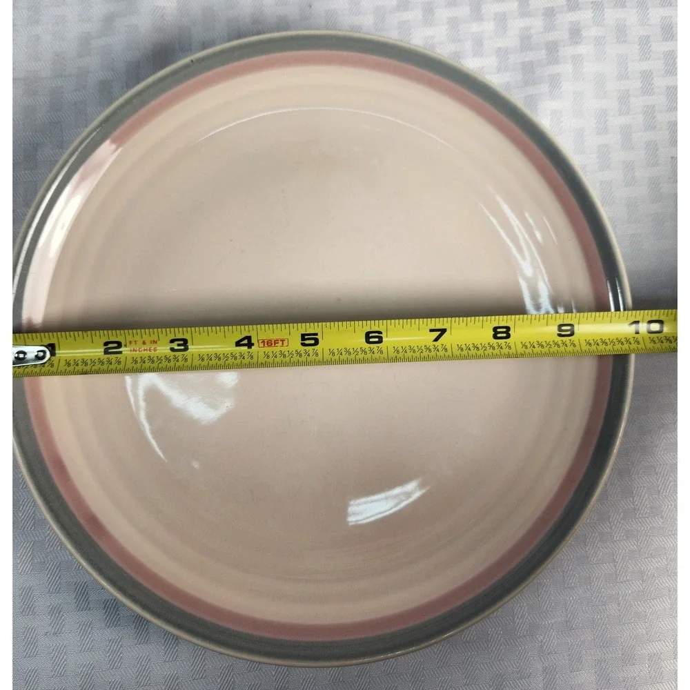 Pfaltzgraff Aura / Juniper Pink & Teal Dinner Plates, Set Of 2 Vintage